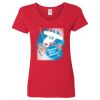 Ladies' Heavy Cotton™ V-Neck T-Shirt Thumbnail