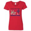 Ladies' Heavy Cotton™ V-Neck T-Shirt Thumbnail