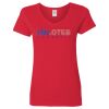 Ladies' Heavy Cotton™ V-Neck T-Shirt Thumbnail