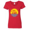 Ladies' Heavy Cotton™ V-Neck T-Shirt Thumbnail